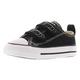 Converse All Star Low 3 Strap Black/White Shoes Boys/Girls Infant Sneakers Size 4