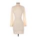 Theyskens' Theory Casual Dress - Mini: Ivory Solid Dresses - Women's Size 2