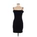 Nasty Gal x After Party Casual Dress - Bodycon Square Sleeveless: Black Print Dresses - Women's Size Medium