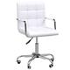 Vinsetto Mid Back Home Office Chair Swivel Computer Chair with Armrests - White
