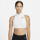 Nike Air Swoosh 1/2-Zip Women's Medium-Support 1-Piece Pad Sports Bra - White