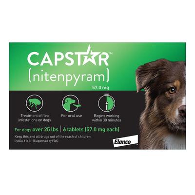 Capstar Large Dog 57 Mg 25.1-125 Lbs Green 12 Tablet