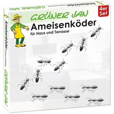 12x Grüner Jan Ameisenköder 4er Falle Insektenschutz Haushalt Terrasse Wohnen