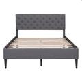 Walker Edison Bed by Wayfair TM Upholstered, Wood in Gray | Full XD-170