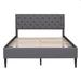 Walker Edison Bed by Wayfair TM Upholstered, Wood in Gray | Full XD-170