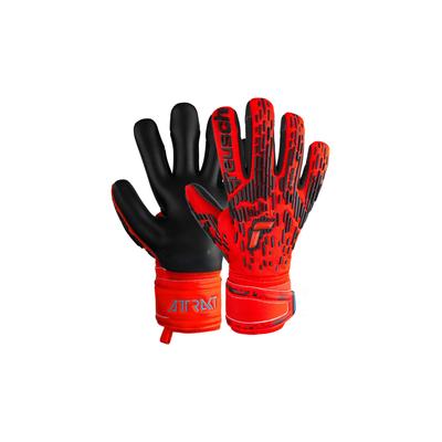Torwarthandschuhe REUSCH "Attrakt Freegel Silver", Damen, Gr. 9,5, rot, 56% Elastodien, 34% Polyester, 5% Polyurethan, mehrfarbig, sportlich, Handschuhe, mit hervorragendem Grip