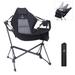 Hammock Camping Chair, Swing Chair, Folding Rocking Chair, Camping Chair, High Back with Stand, Cup Holder, Heavy Duty