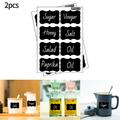 Gerich 4 Sheet of Kitchen Waterproof Food Stickers Spice Jar Label Seasoning Jar Label Square Spice Jars Spice Shakers Labels