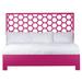 David Francis Furniture Honeycomb Platform Bed Wood/Wicker/Rattan in Pink/Gray | 60 H x 80 W x 84 D in | Wayfair B4207BED-K-S139