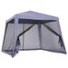 Outsunny Outdoor 10'Ft. W x 10'Ft. D Steel Canopy Tent Gazebo Metal/Steel/Soft-top in Gray/White | 93 H x 120 W x 120 D in | Wayfair 84C-090GY