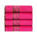 Ruvanti kids Bath Towels Set 100% Premium Cotton 550 GSM 27x54 Inch Terry Cloth/100% Cotton in Pink | 27 W in | Wayfair ZT-CTBT-0011