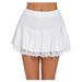 Thaisu Women Pleated Lace Mini Skirt Ruched Ruffle Lingerie A Line Short Tennis Skirts