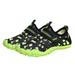 1 Pair of Kids Wading Shoes Non-slip Water Sports Shoes Upstream Shoes Seaside Beach Shoes - Size 33 21.5CM/8.4495 Inch 4.5US 2UK 35EU (Black and Green)