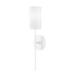 Birch Lane™ Avonia 1 - Light Dimmable Wallchiere Metal/Fabric in White | 18.75 H x 4.75 W x 4 D in | Wayfair 3AEFBADAB3A44808963A4734DA386586