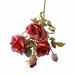 Dried Babies Breath Flowers Single Branch 2 Pronged Autumn Curled Rose Artificial Flower Valentine s Day Wedding Flower Household Photography Decorative Flower Floral