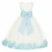 Ekidsbridal Wedding Pageant Rose Petals Ivory Tulle Flower Girl Dress Junior Bridesmaid Summer Easter Communion 302T S