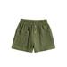 Qtinghua Toddler Baby Girl Boy Shorts Cotton Linen Loose Harem Shorts Elastic Waist Athletic Shorts Summer Jogger Shorts Dark Green 2-3 Years