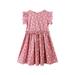 Girls Dresses Summer Toddler Kids Crew Neck Summer Sleeveless Sundress Casual Beach Floral Prints Party Formal Dress