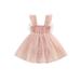 Thaisu Toddler Baby Girls Princess Party Tutu Romper Dress Fly Sleeve Butterfly Tulle Bodysuit Jumpsuit