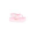 Old Navy Sandals: Slip-on Platform Casual Pink Print Shoes - Kids Girl's Size 3