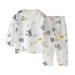 Toddler Boys Girls Cotton Sets Girls Boys Toddler Soft Pajamas 18-24 Months Summer Toddler Kids Baby Girls Boys Long Sleeve Casual Loungewear Home Clothing Two Piece Set