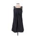 Julian Taylor Casual Dress - Shift: Gray Solid Dresses - Women's Size 8
