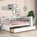 Latitude Run® Low Profile Storage Platform Bed Wood in White | 36.7 H x 50.4 W x 85.2 D in | Wayfair DE33394622104D8CA34FAEBBE9403951