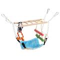 Bird Climbing Rope Ladder Small Animal Ferret Parrot Rat Bird Swing Rope Hanging Net Cage Pets Swing Bed Toy for Birds Rats Hamster Small Animal Habitat Decor