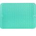 Silicone Dish Drying Mat for Multiple Usage Easy clean Eco-friendly Heat-resistant Silicone Mat for Kitchen Counter or Sink Refrigerator or Drawer liner Green L 16 inches x 12 inches