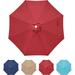 Simple Deluxe 9 Patio Umbrella Replacement Canopy Outdoor Table Market Yard Umbrella Replacement Top Cover Red