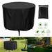 Relax love Patio Furniture Set Cover Waterproof Outdoor Round Table and Chair Cover 50.4 x28â€˜â€™ Heavy Duty Wind-Proof Durable for All Weather Protection (Black)