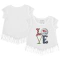 Girls Youth 2023 U.S. Open Tiny Turnip White Golf Love Fringe T-Shirt