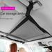 Fairnull Hanging Storage Bag Suspended Double-layer Foldable Space Saving Car Ceiling Storage Net Pocket for Auto