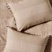 Anthropologie Bedding | Anthropologie Kingsham Stripe Linentassel Trim Tan | Color: Tan | Size: King Shams 20 X 36 Set Of Two