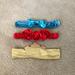 Disney Accessories | Baby Girl Disney Princess Headband - Set Of 3 | Color: Blue/Gold | Size: Please See Pictures