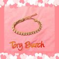 Tory Burch Jewelry | Euc Tory Burch Crystal Friend Stone Bracelet | Color: Tan | Size: Adjustable