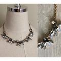 J. Crew Jewelry | J. Crew Floral Crystal Cluster Collar Necklace | Color: Gray | Size: Os