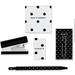 Kate Spade Office | Kate Spade New York Black Spade Dot Mini Desk Accessory Kit (Nwt) | Color: Black/White | Size: Os