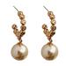 Kate Spade Jewelry | Kate Spade Rose Gold Modern Pearls Huggies Hoop Earrings | Color: Gold/Pink | Size: Os