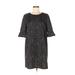 Mossimo Casual Dress - Shift Crew Neck Short sleeves: Black Dresses - Women's Size Medium