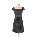 American Eagle Outfitters Casual Dress - Fit & Flare: Black Stripes Dresses - Women's Size X-Small