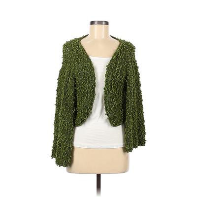 Sweater Girl Cardigan Sweater: Green Color Block Sweaters & Sweatshirts - Women's Size Medium