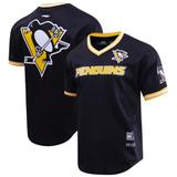 Men's Pro Standard Black Pittsburgh Penguins Classic Mesh V-Neck T-Shirt