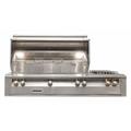 Alfresco 3-Burner Built-In Flat Top Gas Grill w/ Side Burner Stainless Steel in White | 51.12 H x 56 W x 26.75 D in | Wayfair ALXE-56-NG