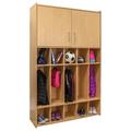 TotMate Tot Mate 5 Section Laminate Floor Locker 46" Wide School Locker Wood in Brown | 71.5 H x 46 W x 15 D in | Wayfair TM2431R.S2222