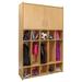 TotMate Tot Mate 5 Section Laminate Floor Locker 46" Wide School Locker Wood in Brown | 71.5 H x 46 W x 15 D in | Wayfair TM2431R.S2222