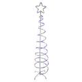 Northlight Seasonal 7' Spiral Rope Light Tree w/ Star Tree Topper Christmas Yard Decor Plastic in White | 84 H x 17 W x 17 D in | Wayfair