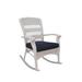 Northlight Seasonal Outdoor Rocking Metal Chair w/ Cushions in Gray/White | 42 H x 26 W x 28 D in | Wayfair NORTHLIGHT CW3888R-WT