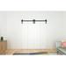 Quiet Glide Bi-Fold Sliding Double Barn Door Hardware, Wood in Black | 1.625 H x 1.75 D in | Wayfair NT.BF1500.FM.08-6-2