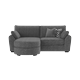 Zara 3 Seater Left Hand Facing Chaise Standard Back Sofa Workshop